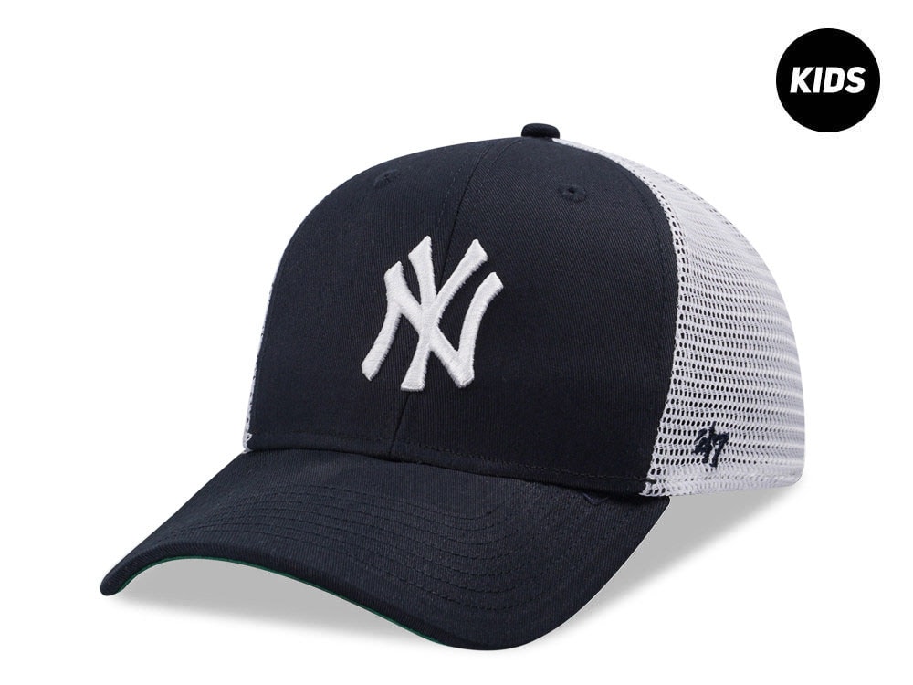 47Brand New York Yankees Black MVP Kids Trucker Snapback Casquette