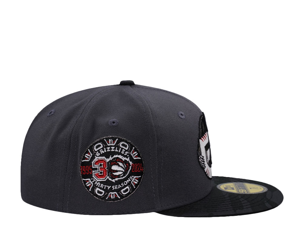 New Era Vancouver Grizzlies 30 Seasons Dark Moon Gray Glow In The Dark Moon Edition 59Fifty Fitted Casquette