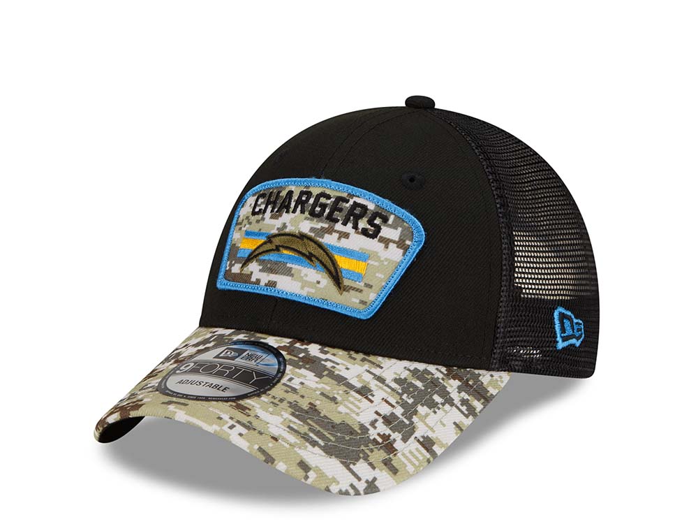 New Era Los Angeles Chargers Salute to Service 21 9Forty Trucker Snapback Casquette