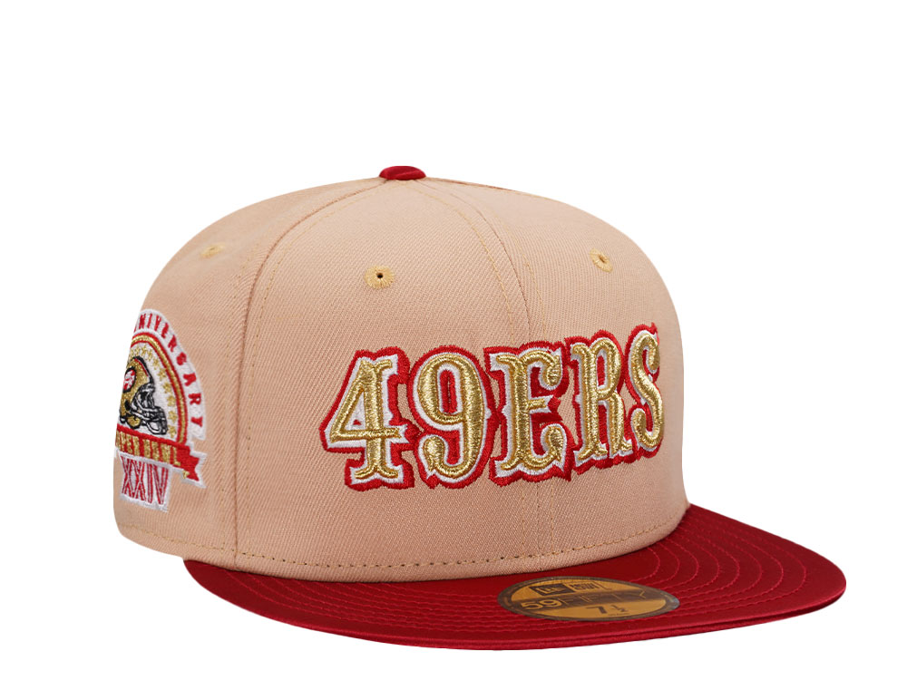 New Era San Francisco 49ers 30th Anniversary Satin Edition Khaki 59Fifty Fitted Casquette