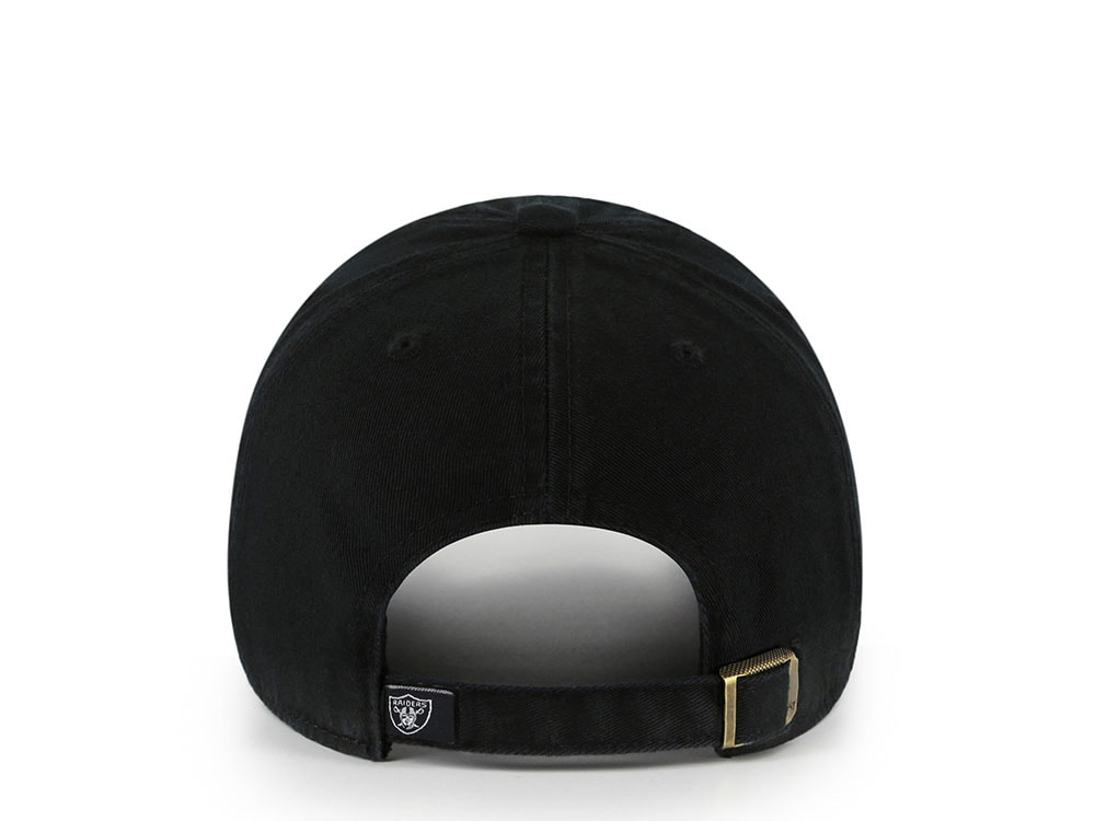 47Brand Las Vegas Raiders Black On Black Edition Clean Up Strapback Casquette