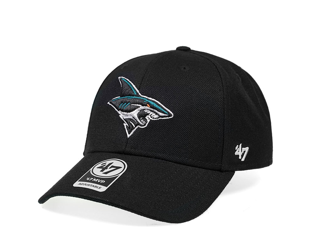 47Brand San Jose Sharks Secondary Logo Black Strapback Casquette