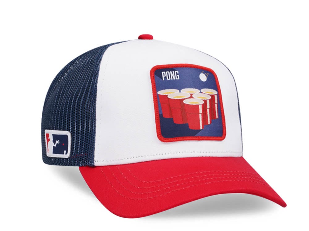 Capslab Cocktails Beerpong White Blue Red Trucker Snapback Casquette