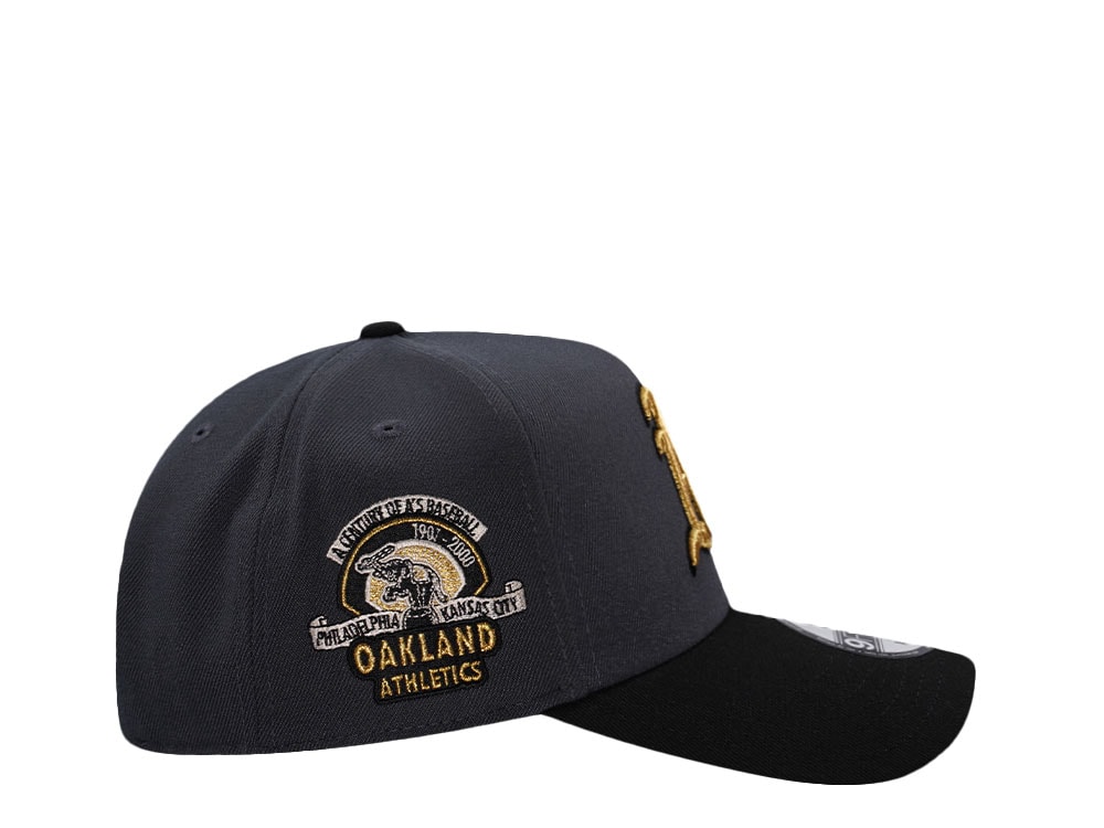 New Era Oakland Athletics 100th Anniversary Dark Gray Two Tone Edition 9Forty A Frame Snapback Casquette