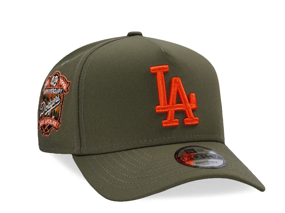 New Era Los Angeles Dodgers 40th Anniversary Olive Prime Edition 9Forty A Frame Snapback Casquette