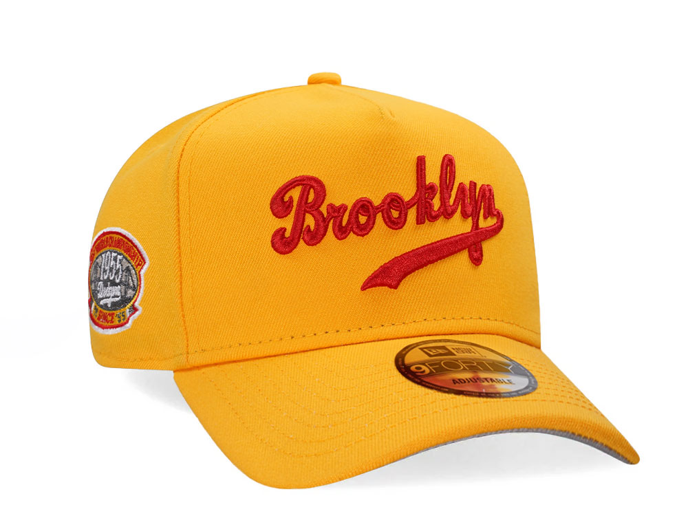 New Era Brooklyn Dodgers 1st World Championship Yellow Classic 9Forty A Frame Snapback Casquette