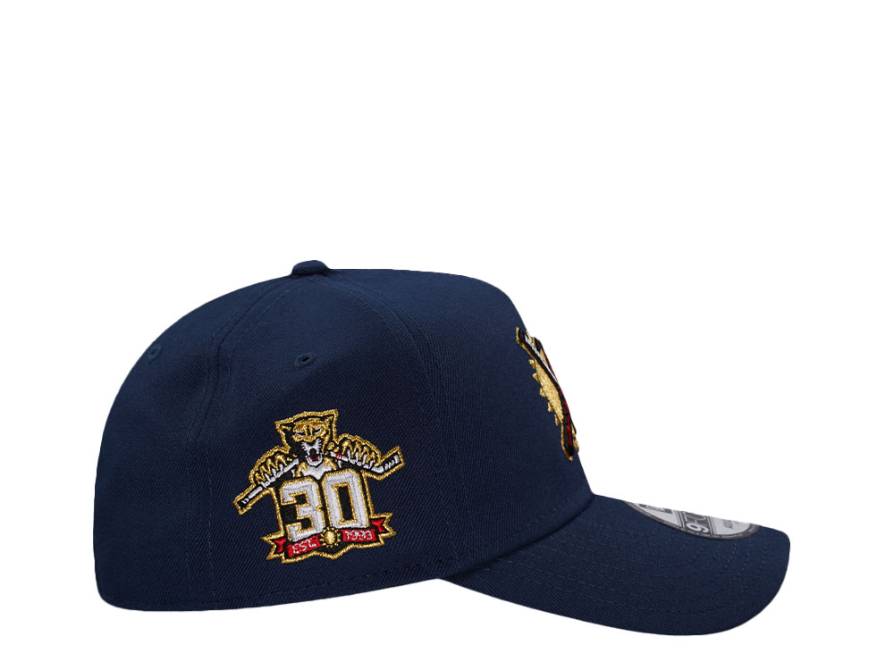 New Era Florida Panthers 30th Anniversary Navy Prime Edition 9Forty A Frame Snapback Casquette