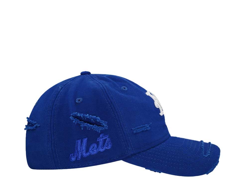 New Era New York Mets Light Royal Washed Distress 9Twenty Strapback Casquette