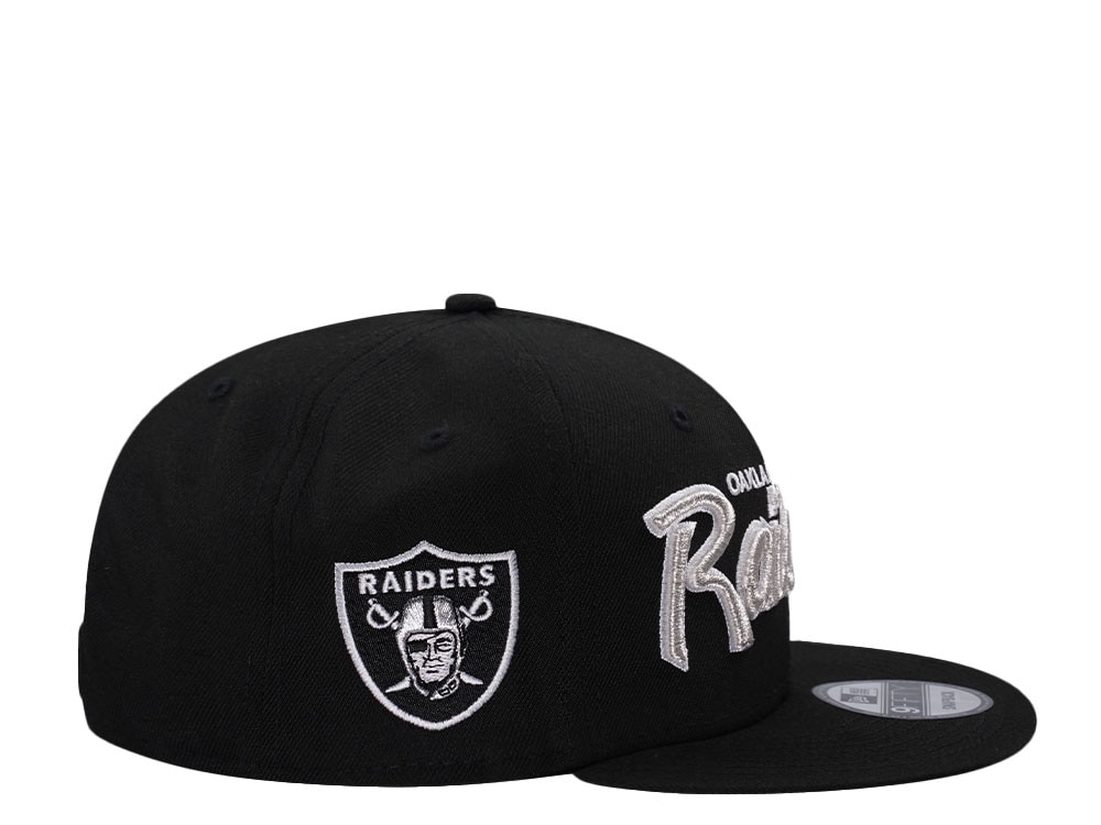 New Era Oakland Raiders Black Script Edition 9Fifty Snapback Casquette
