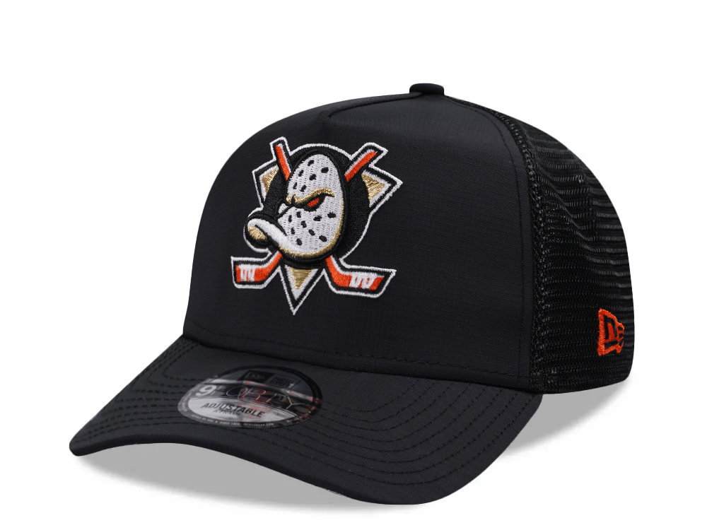 New Era Anaheim Ducks Black Prime Trucker Edition 9Forty A Frame Snapback Casquette