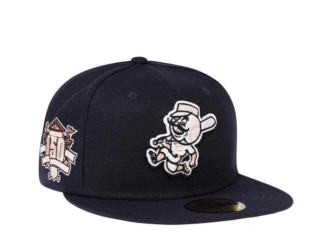New Era Cincinnati Reds 150th Anniversary Navy Peach Edition 59Fifty Fitted Casquette