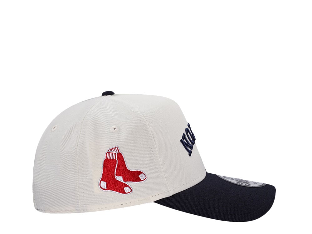 New Era Boston Red Sox Script Chrome Two Tone Edition 9Forty A Frame Snapback Casquette
