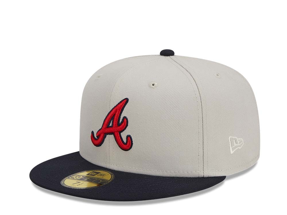 New Era Atlanta Braves Farm Team Stone Throwback Two Tone Edition 59Fifty Fitted Casquette