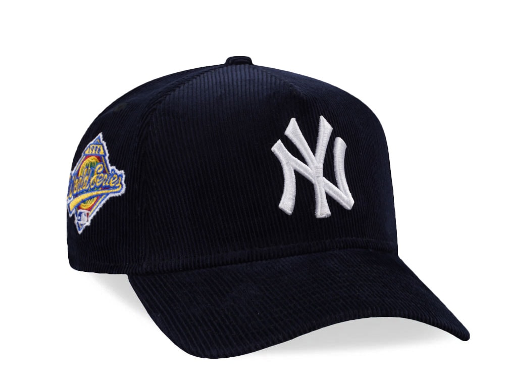 New Era New York Yankees World Series 1996 Navy Corduroy Corduroy Prime Edition 9Forty A Frame Snapback Casquette