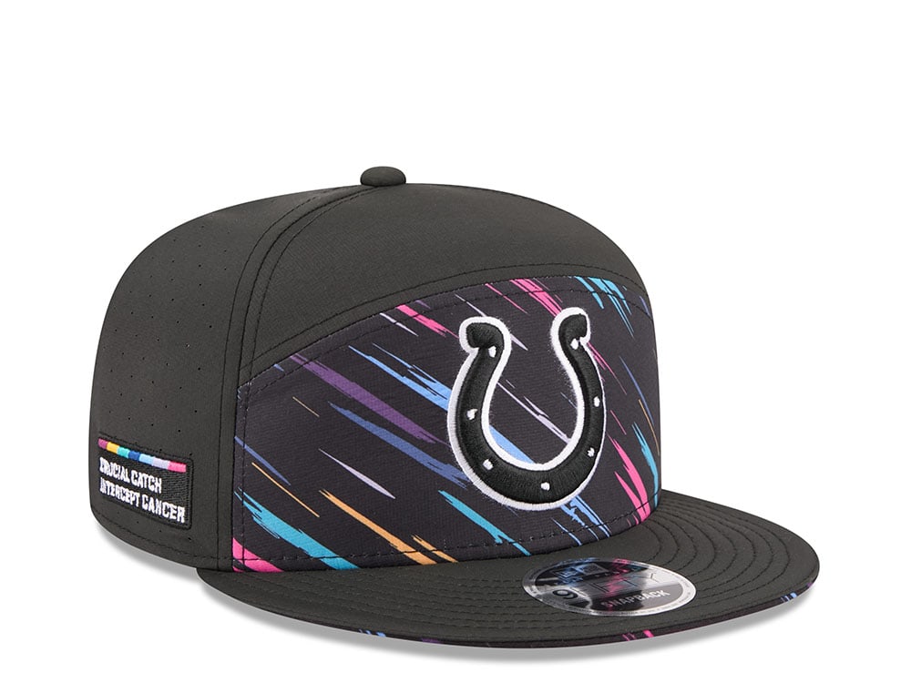New Era Indianapolis Colts Crucial Catch 2026 Black Edition 9Fifty Split Panel Snapback Casquette