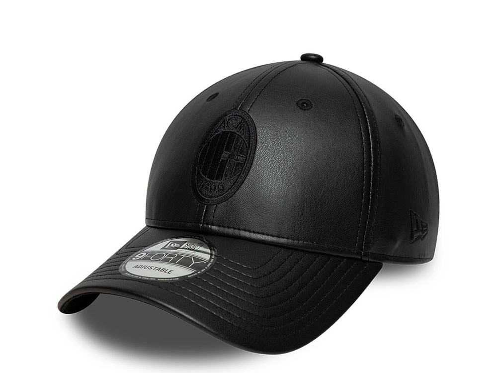 New Era Ac Milan Faux Leather Black Prime Edition 9Forty Adjustable Casquette