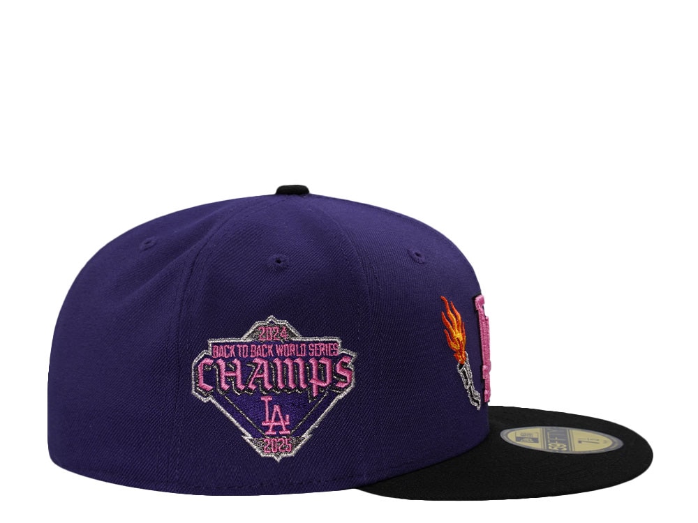New Era Los Angeles Dodgers World Series Champions 2024 Purple Two Tone Edition 59Fifty Fitted Casquette