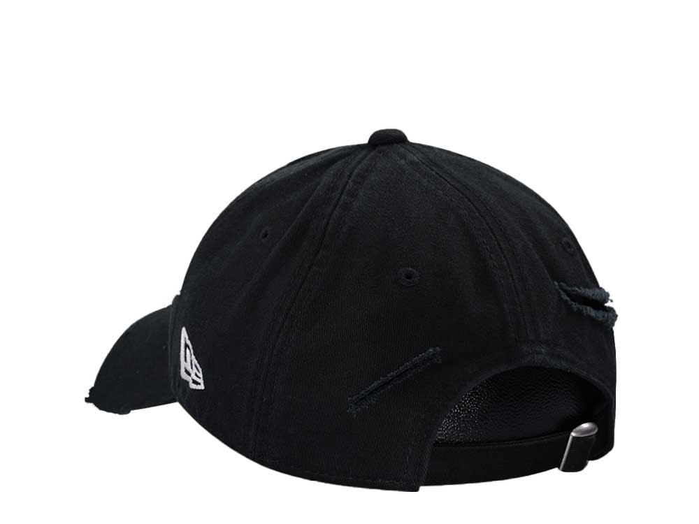 New Era Chicago White Sox Black Washed Distress 9Twenty Strapback Casquette