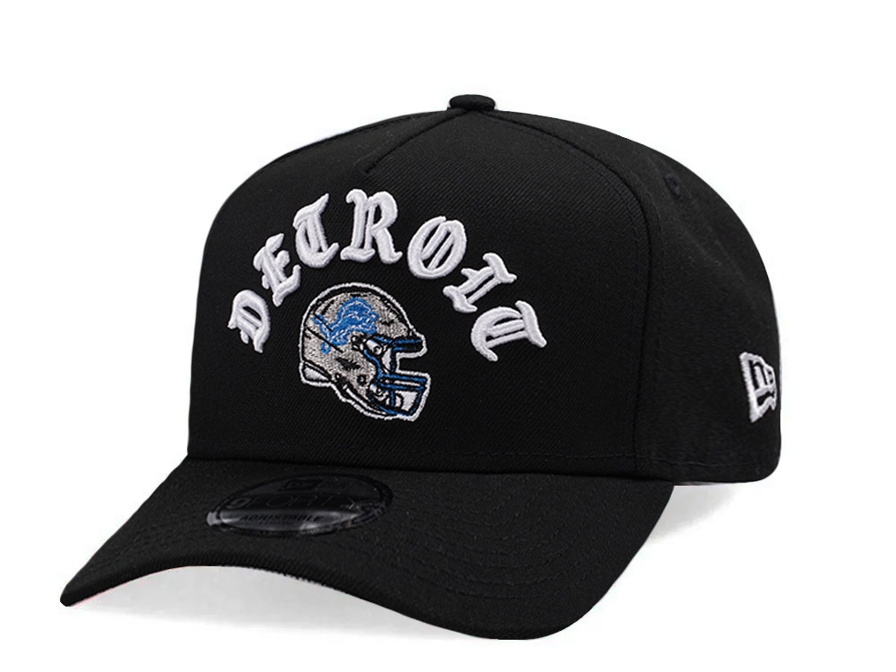 New Era Detroit Lions Helmet Black Prime Edition 9Forty A Frame Snapback Casquette