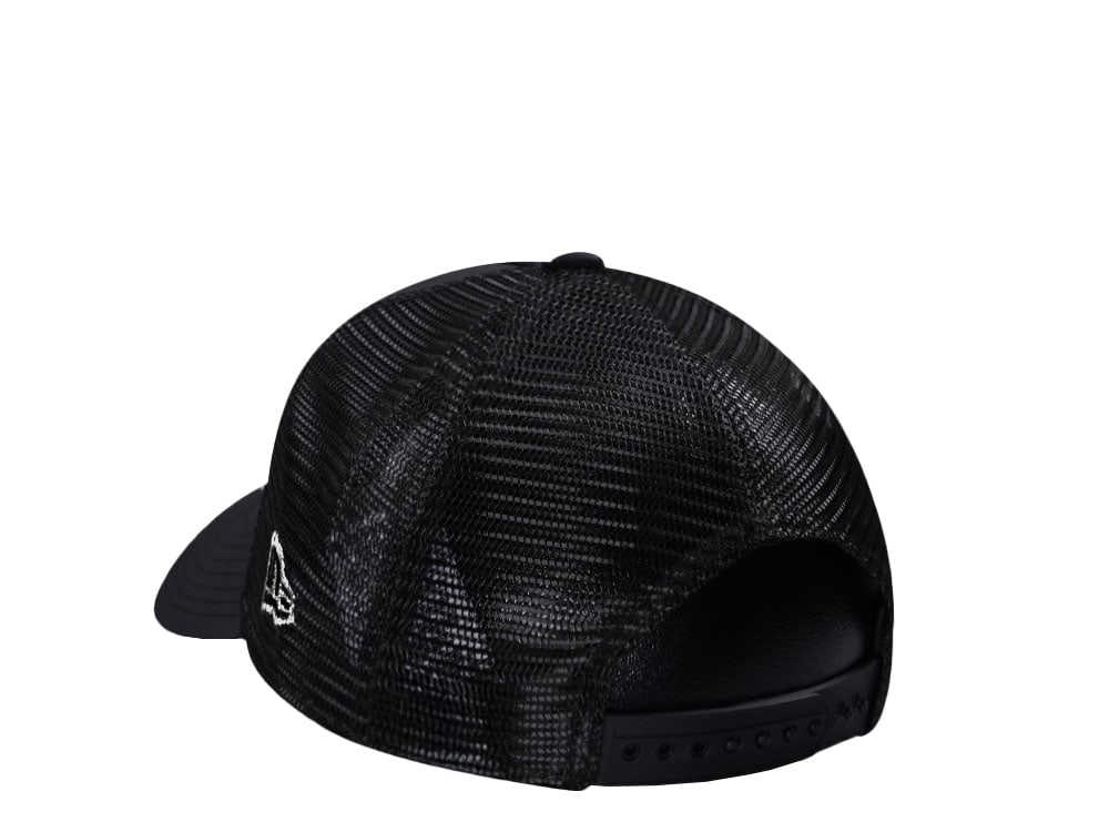 New Era New York Yankees Script Black Prime Edition 9Forty A Frame Trucker Snapback Casquette