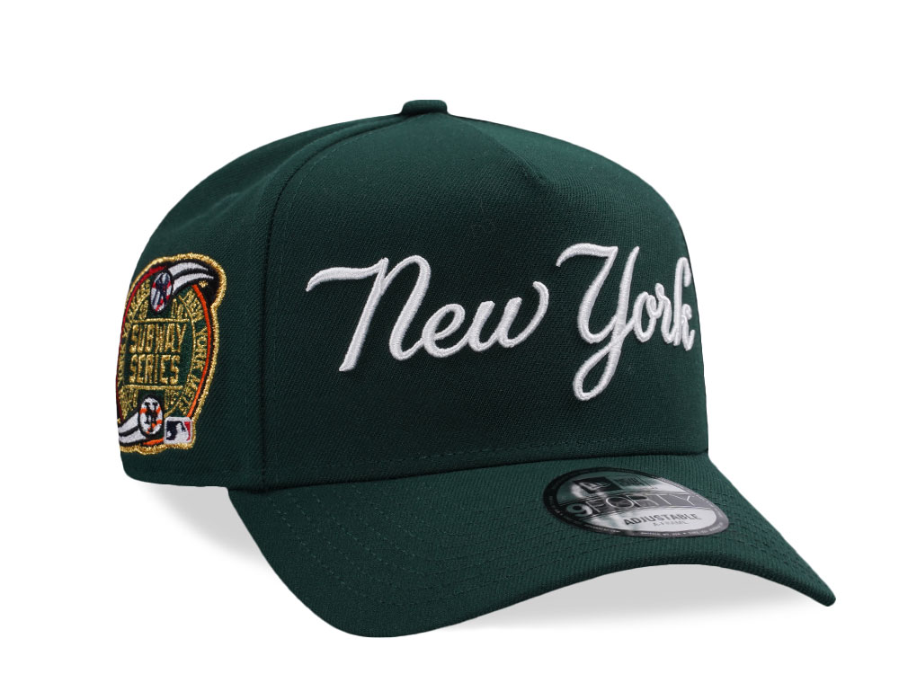 New Era New York Yankees Subway Series Dark Green Prime Edition 9Forty A Frame Snapback Casquette