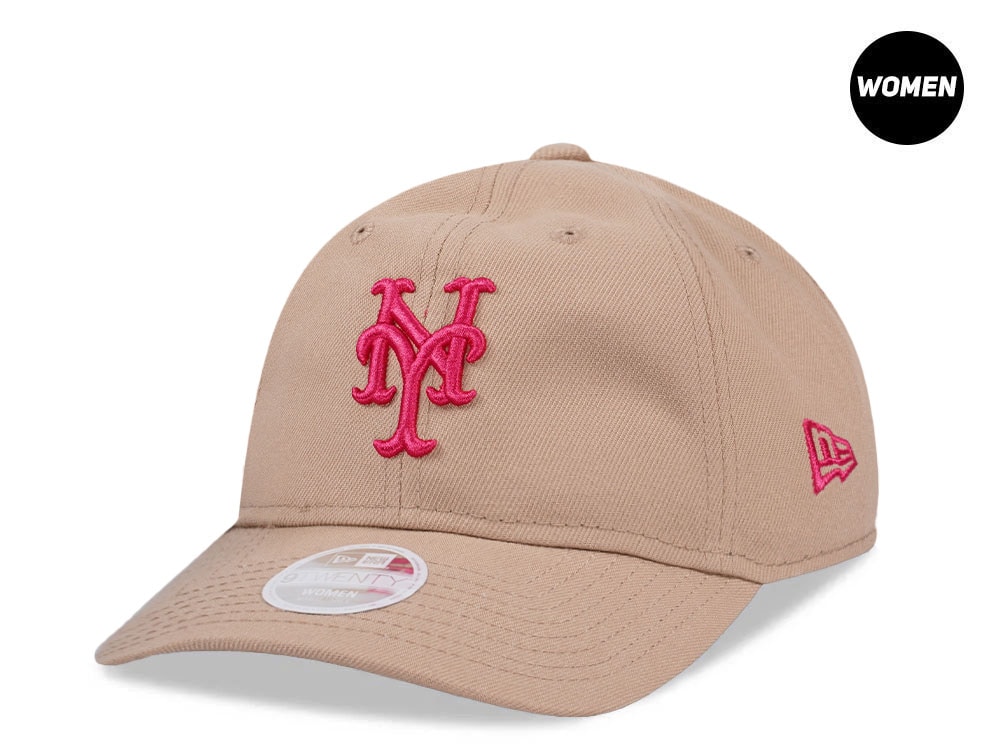 New Era New York Mets Camel Pink Womens 9Twenty Strapback Casquette