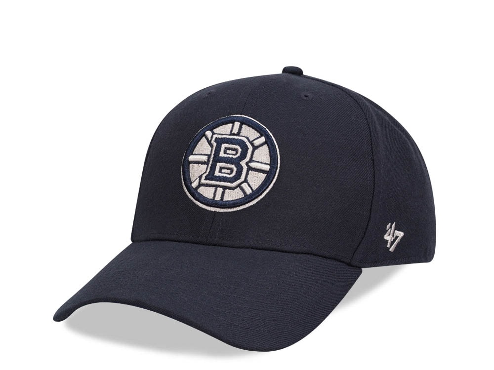 47Brand Boston Bruins Navy MVP Snapback Casquette