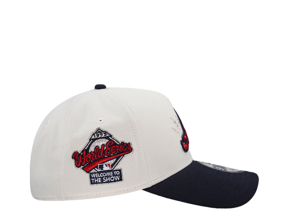 New Era Atlanta Braves World Series 1995 Electric Chrome Two Tone Edition 9Forty A Frame Snapback Casquette