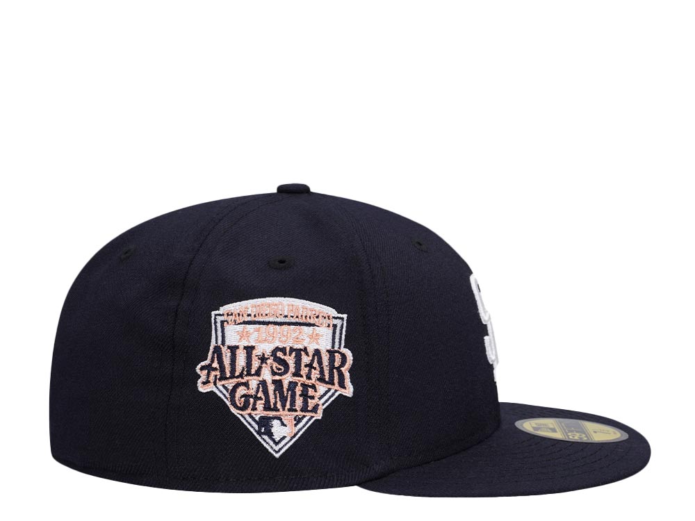 New Era San Diego Padres All Star Game 1992 Navy Peach Edition 59Fifty Fitted Casquette