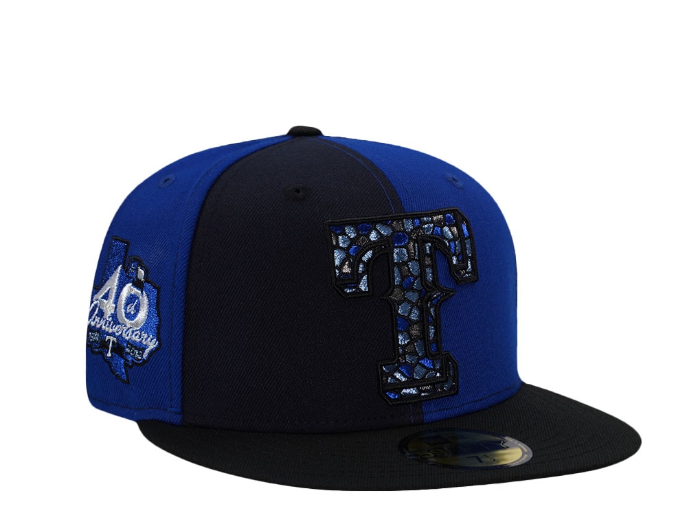 New Era Texas Rangers 40th Anniversary Blue Pinwheel Edition 59Fifty Fitted Casquette