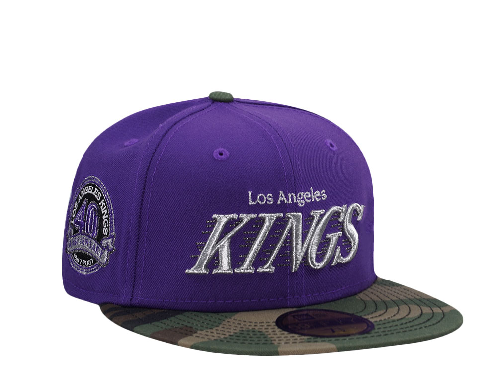 New Era Los Angeles Kings 40th Anniversary Purple Camo Two Tone Edition 59Fifty Fitted Casquette