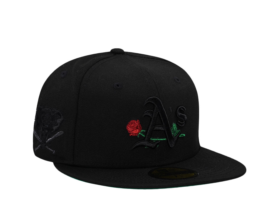 New Era Oakland Athletics Blackout Rose Edition 59Fifty Fitted Casquette