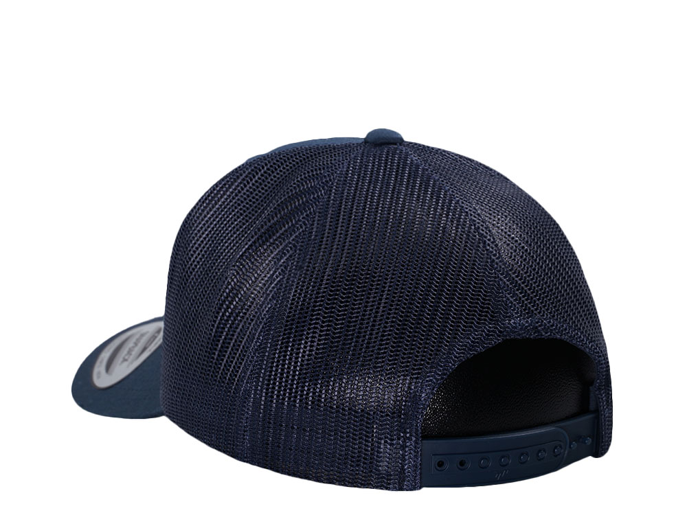 Yupoong Basic Navy Retro Trucker Snapback Casquette