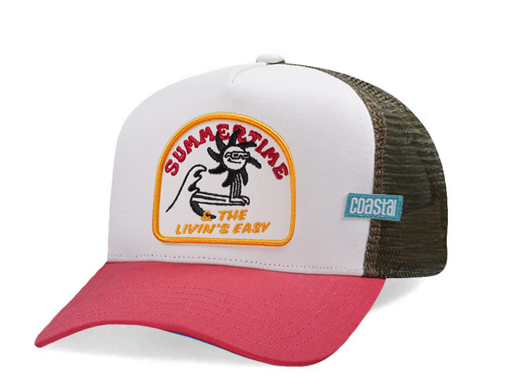 Djinns HFT Summertime White Coastal Edition Trucker Snapback Casquette