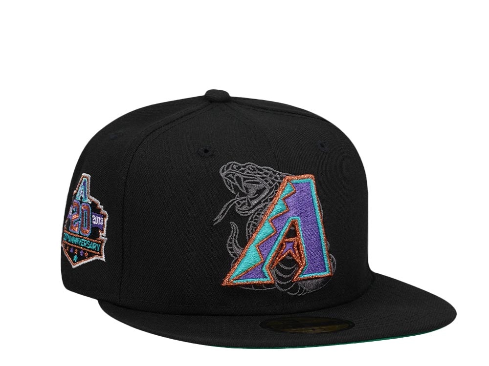 New Era Arizona Diamondbacks 20th Anniversary Black Copper Throwback Edition 59Fifty Fitted Casquette