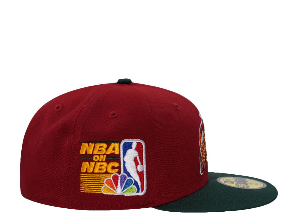 New Era Seattle Supersonics NBA On NBC Maroon Two Tone Edition 59Fifty Fitted Casquette