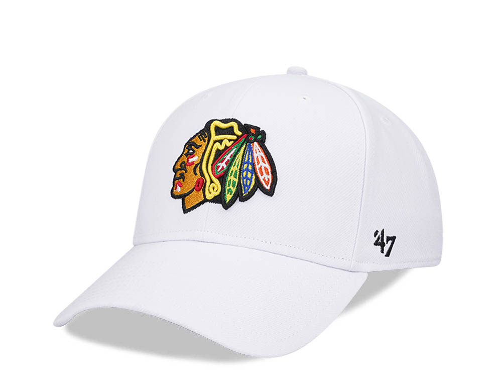 47Brand Chicago Blackhawks White MVP Snapback Casquette