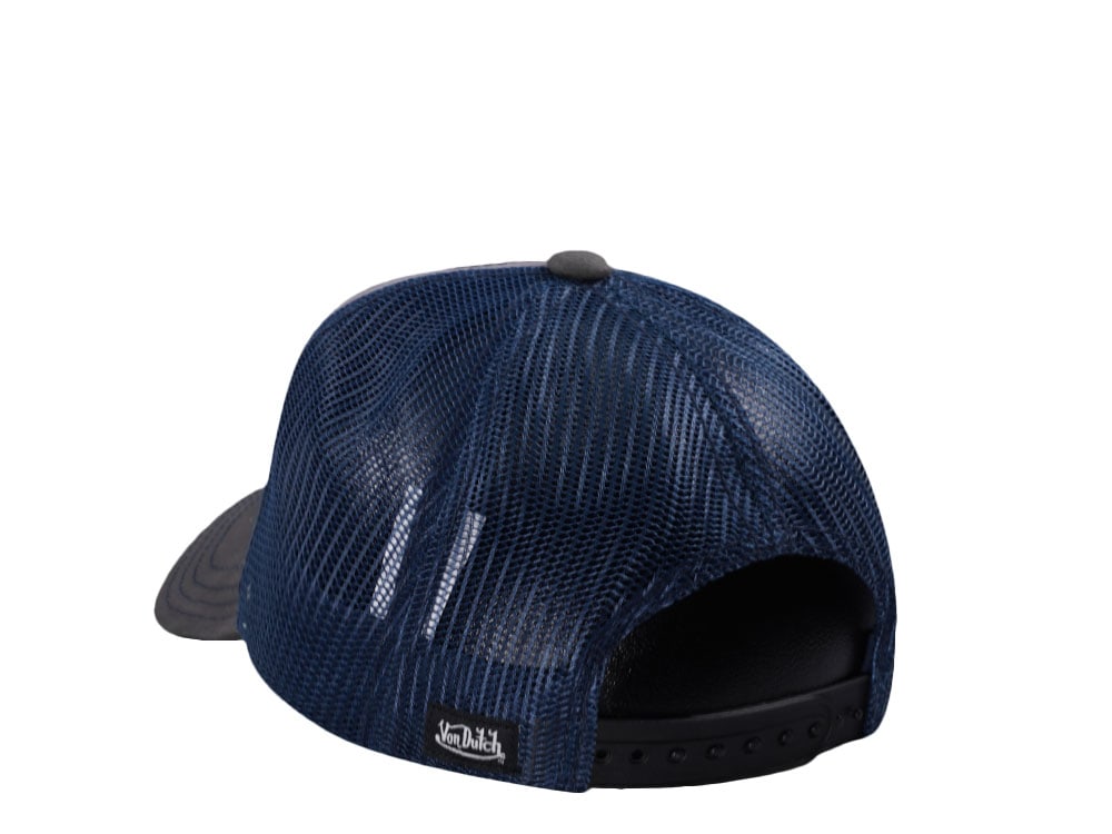 Von Dutch Electric Road Square Patch Gray Trucker Snapback Casquette