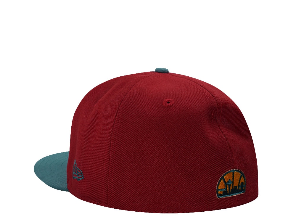 New Era Seattle Supersonics Maroon Two Tone Edition 59Fifty Fitted Casquette