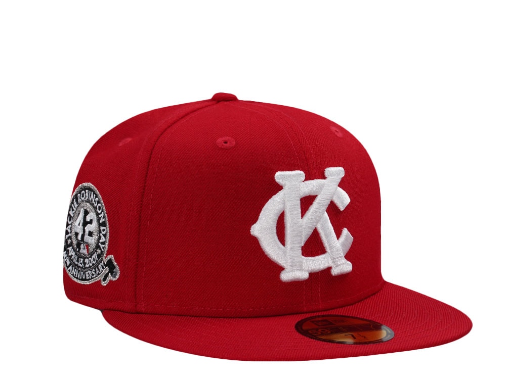 New Era Kansas City Monarchs Jackie Robinson 60th Anniversary Scarlet Wool Edition 59Fifty Fitted Casquette