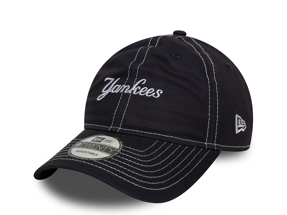 New Era New York Yankees Navy Contrast Stitch 9Twenty Snapback Casquette