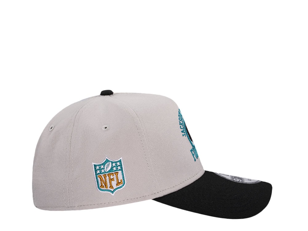 New Era Jacksonville Jaguars Stone Two Tone 9Forty A Frame Snapback Casquette