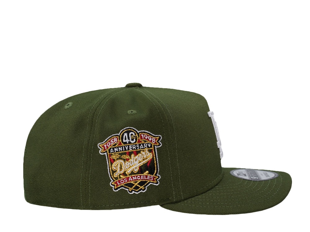 New Era Los Angeles Dodgers 40th Anniversary Rifle Green Edition 9Fifty A Frame Snapback Casquette