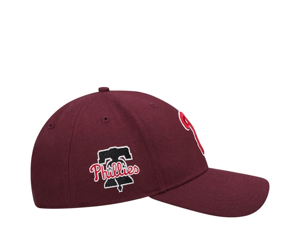 47Brand Philadelphia Phillies Dark Maroon Sure Shot MVP Snapback Casquette