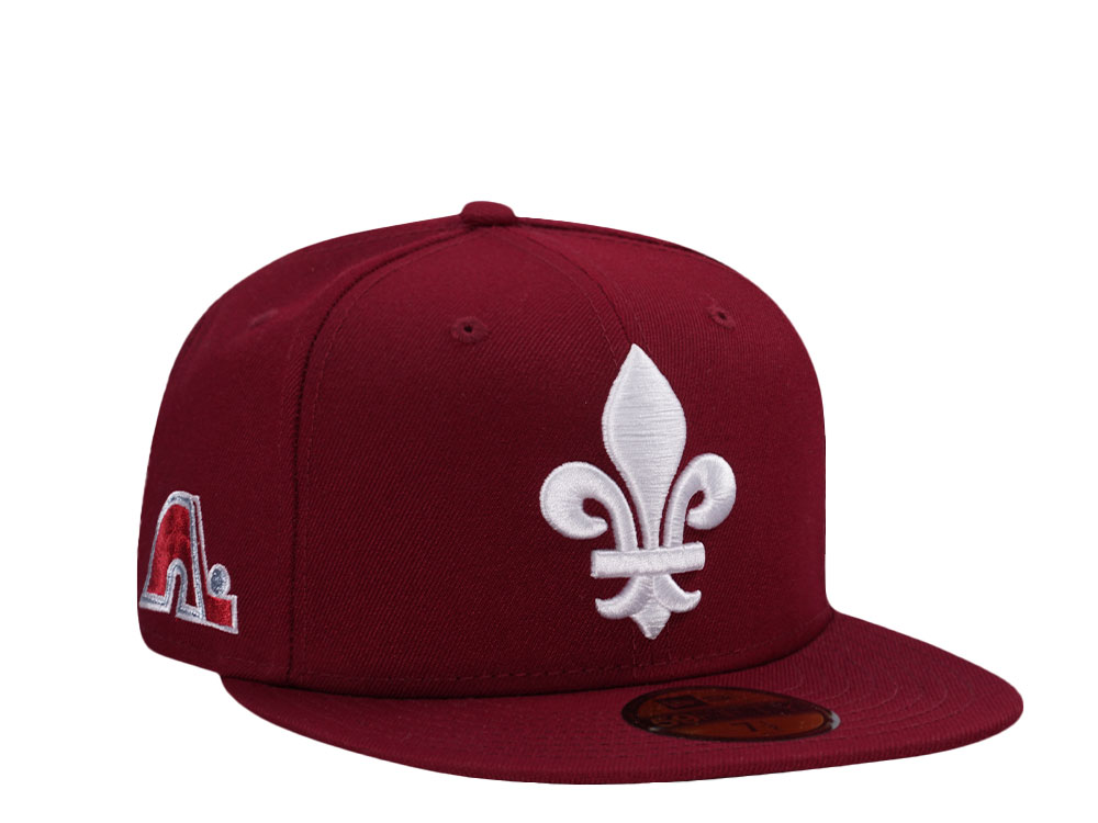 New Era Quebec Nordiques Smooth Red Throwback Edition 59Fifty Fitted Casquette
