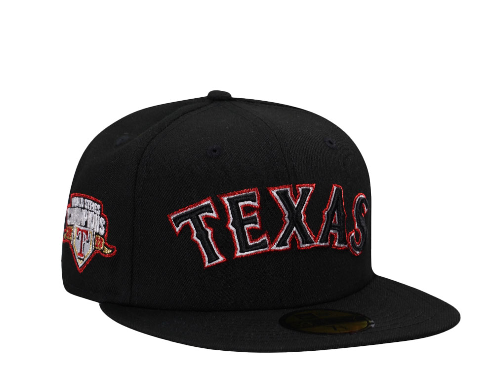 New Era Texas Rangers Horror Pack World Series 2023 Black Metallic Edition 59Fifty Fitted Casquette