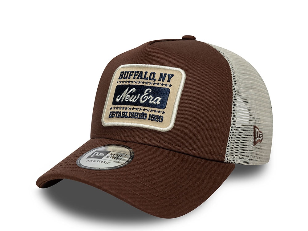 New Era Patch Brown Edition 9Forty A Frame Trucker Snapback Casquette