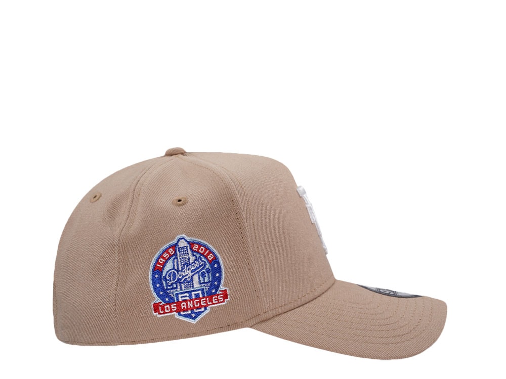 New Era Los Angeles Dodgers 60th Anniversary Camel Prime Edition 9Forty A Frame Snapback Casquette