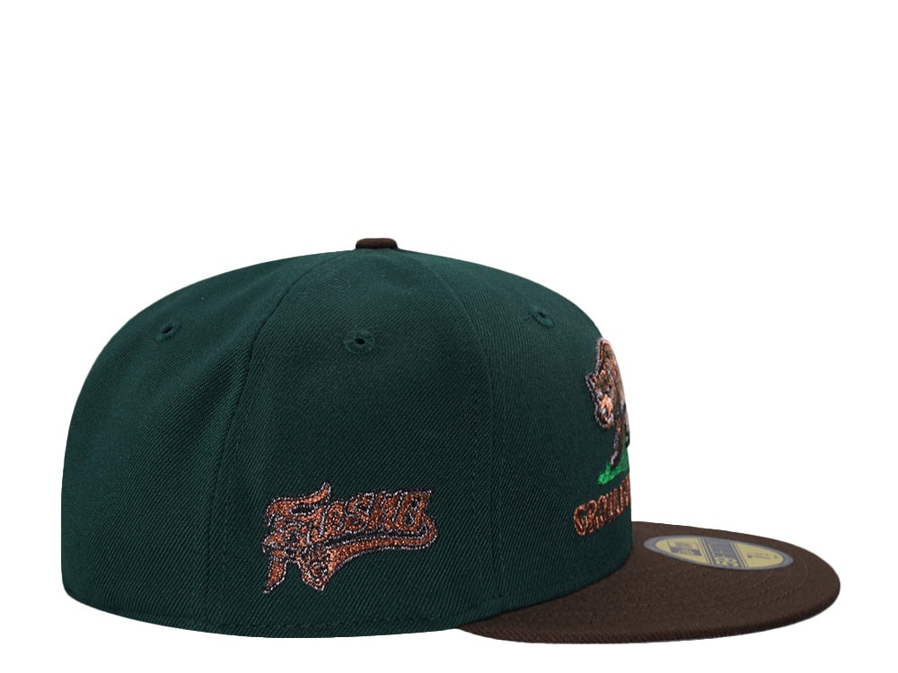New Era Fresno Grizzlies Growlifornia Republic Dark Green Two Two Edition 59Fifty Fitted Casquette