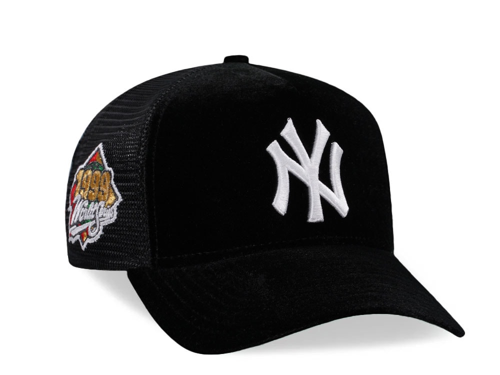 New Era New York Yankees World Series 1999 Black Velvet Trucker Edition 9Forty A Frame Snapback Casquette